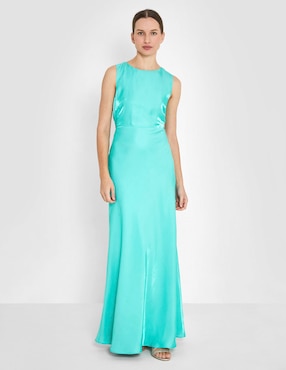 Vestido maxi de fiesta Trucco espalda cruzada