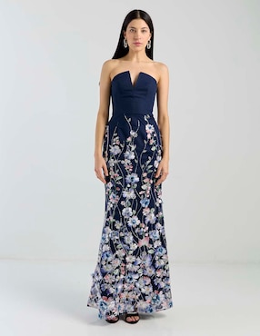 Vestido maxi de fiesta Dress The Population escote V