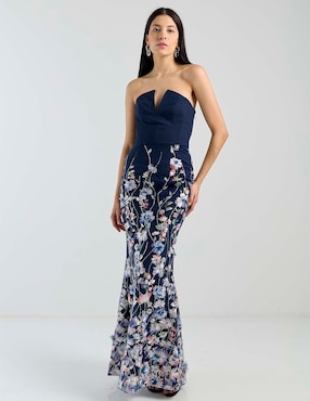 Vestido maxi de fiesta Dress The Population escote V