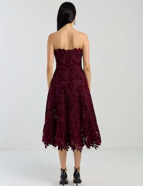 Vestiido midi de fiesta Dress The Population escote medio