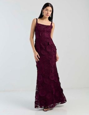 Vestido largo de fiesta Dress The Population escote cuadrado