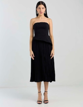 Vestido midi de fiesta Dress The Population escote medio