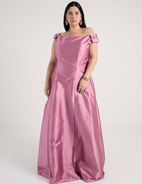 Vestido maxi de fiesta The Pattern escote bardot
