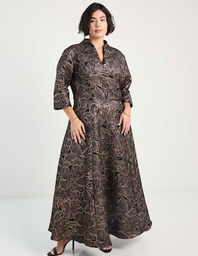 Vestido largo de fiesta Ema Valdemossa Curvy escote V