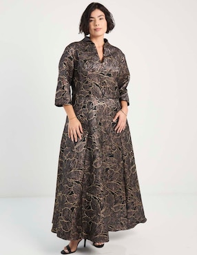 Vestido largo de fiesta Ema Valdemossa Curvy escote V