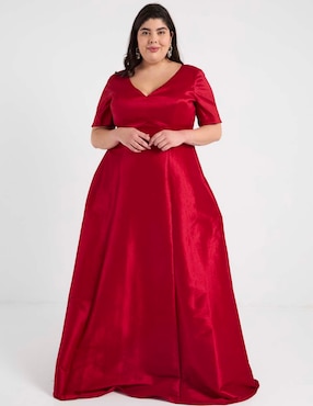 Vestido maxi de fiesta Ema Valdemossa Curvy escote V