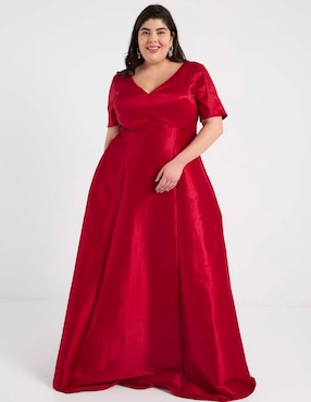 Vestido maxi de fiesta Ema Valdemossa Curvy escote V