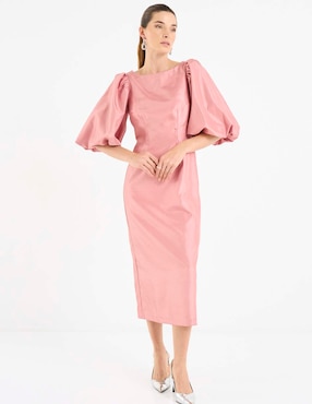 Vestido midi de fiesta Rue De La Paix escote cuadrado