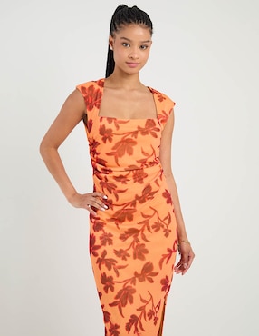 Vestido largo de fiesta Jump escote cuadrado