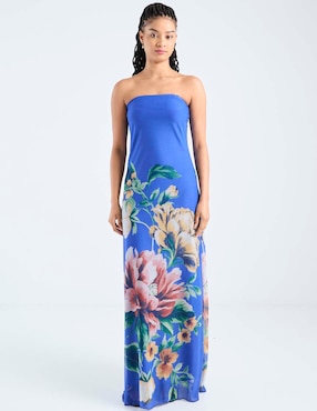 Vestido maxi cocktail Jump espalda abierta