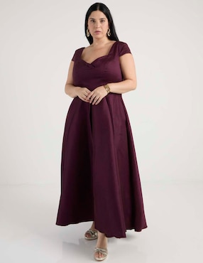 Vestido largo de fiesta Ema Valdemossa Curvy escote corazón