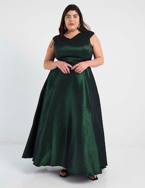 Vestido maxi de fiesta Ema Valdemossa Curvy escote V