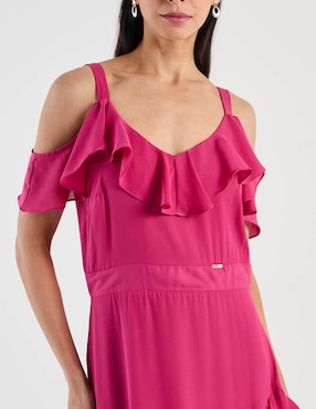 Vestido largo de fiesta Karen Olivier escote medio