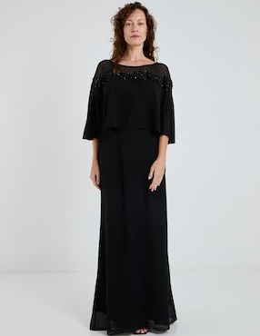 Vestido largo fiesta Damaia Atelier escote redondo