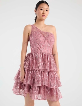 Vestido corto de fiesta Rue escote medio