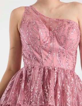 Vestido corto de fiesta Rue escote medio