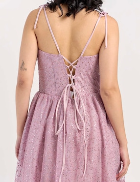 Vestido midi de fiesta Rue escote corazón