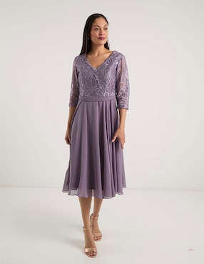 Vestido crop de fiesta Damaia Atelier escote V