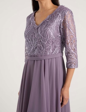 Vestido crop de fiesta Damaia Atelier escote V