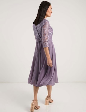 Vestido crop de fiesta Damaia Atelier escote V