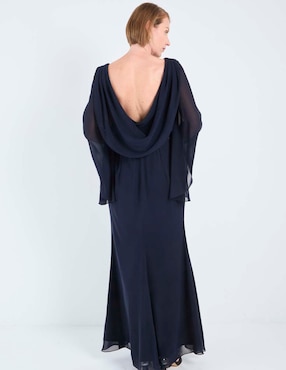 Vestido maxi de fiesta Damaia Atelier escote redondo