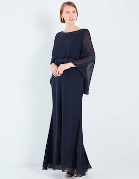 Vestido maxi de fiesta Damaia Atelier escote redondo