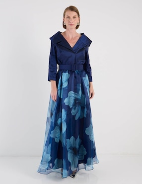 Vestido largo de fiesta Damaia Atelier escote V
