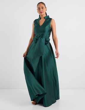 Vestido largo de fiesta Damaia Atelier escote v
