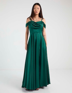Vestido maxi de fiesta Rue escote bardot