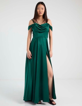 Vestido maxi de fiesta Rue escote bardot