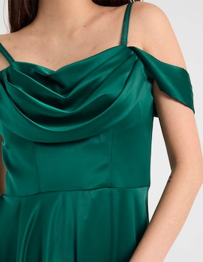 Vestido maxi de fiesta Rue escote bardot