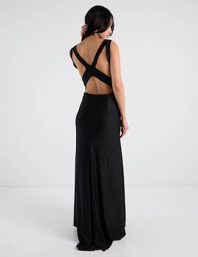 Vestido maxi de fiesta Rue de la Paix espalda cruzada