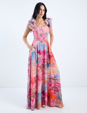Vestido maxi de fiesta Rue de la Paix escote cuadrado