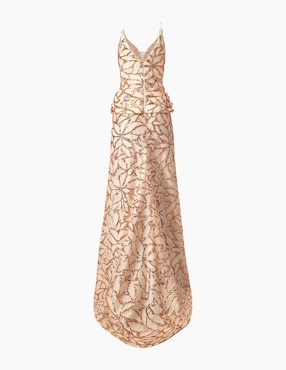 Vestido largo de fiesta Ivonne Couture escote V