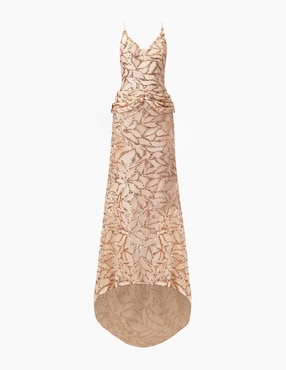 Vestido largo de fiesta Ivonne Couture escote V