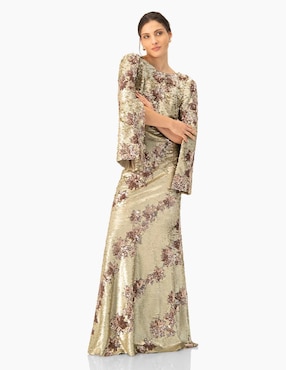 Vestido maxi de fiesta Ivonne Couture espalda abierta