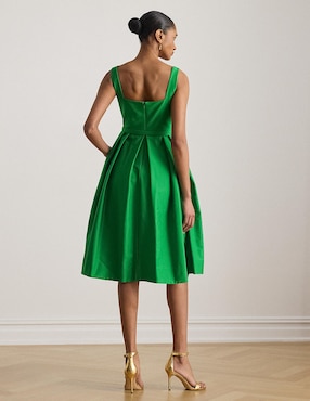 Vestido midi de fiesta Lauren Ralph Lauren escote medio