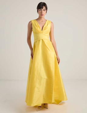 Vestido maxi de fiesta Ema Valdemossa escote V