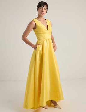 Vestido maxi de fiesta Ema Valdemossa escote V