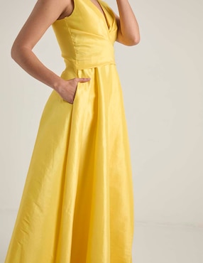 Vestido maxi de fiesta Ema Valdemossa escote V