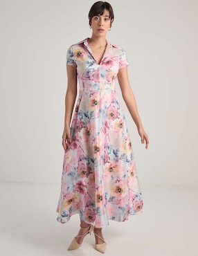 Vestido crop de fiesta Ema Valdemossa escote V