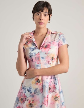 Vestido crop de fiesta Ema Valdemossa escote V
