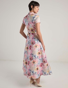 Vestido crop de fiesta Ema Valdemossa escote V