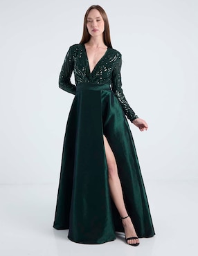 Vestido maxi de fiesta Ema Valdemossa escote V