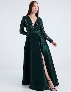 Vestido maxi de fiesta Ema Valdemossa escote V