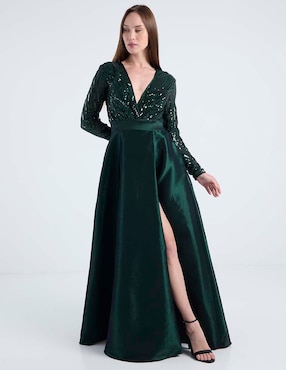 Vestido maxi de fiesta Ema Valdemossa escote V