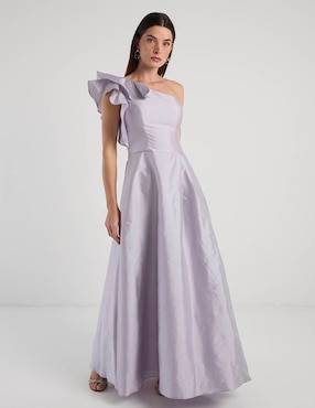 Vestido maxi de fiesta Ema Valdemossa escote asimétrico