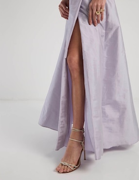 Vestido maxi de fiesta Ema Valdemossa escote asimétrico