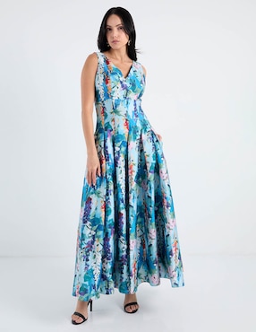 Vestido maxi de fiesta Ema Valdemossa escote V