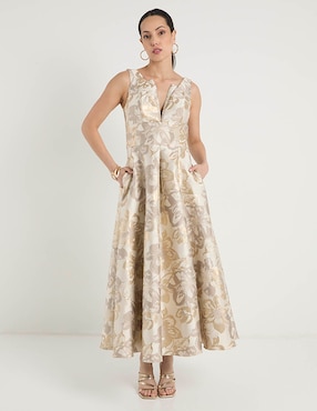 Vestido crop fiesta Ema Valdemossa escote V